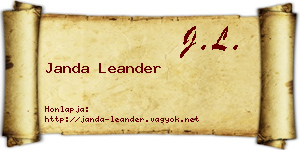 Janda Leander névjegykártya
